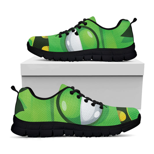 Halloween Frankenstein Face Print Black Sneakers