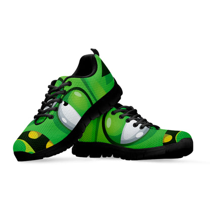Halloween Frankenstein Face Print Black Sneakers