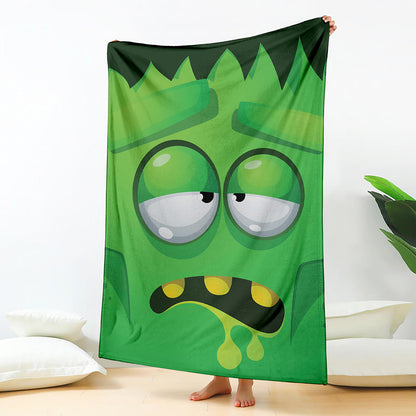 Halloween Frankenstein Face Print Blanket