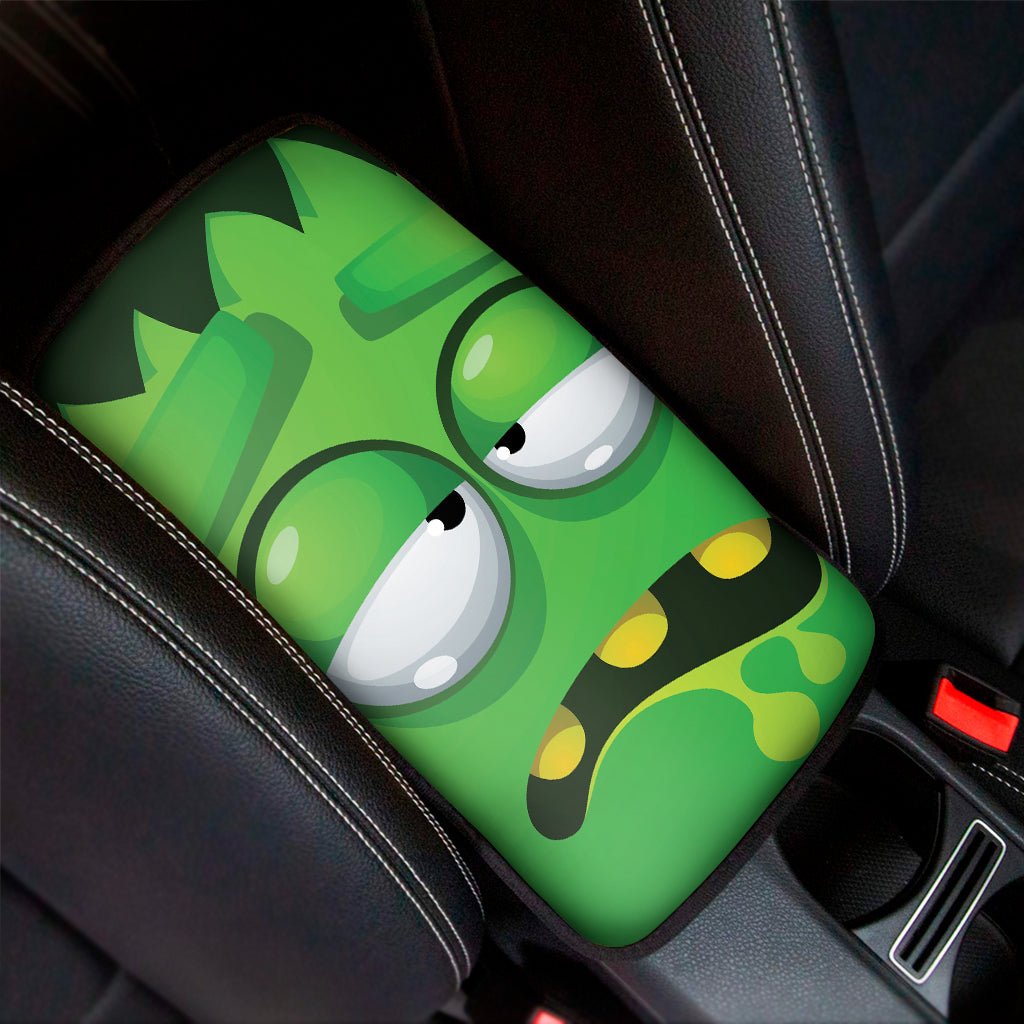 Halloween Frankenstein Face Print Car Center Console Cover