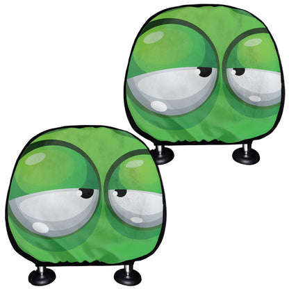 Halloween Frankenstein Face Print Car Headrest Covers