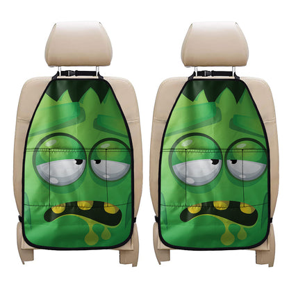 Halloween Frankenstein Face Print Car Seat Organizers