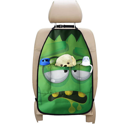 Halloween Frankenstein Face Print Car Seat Organizers