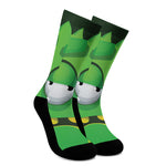 Halloween Frankenstein Face Print Crew Socks