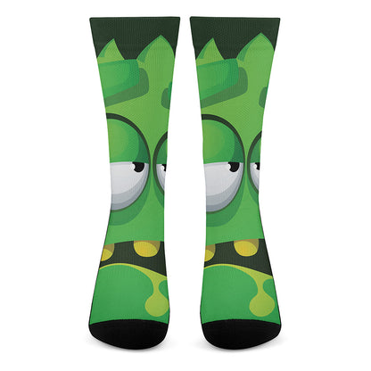 Halloween Frankenstein Face Print Crew Socks
