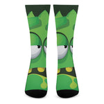 Halloween Frankenstein Face Print Crew Socks