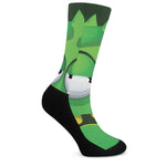 Halloween Frankenstein Face Print Crew Socks