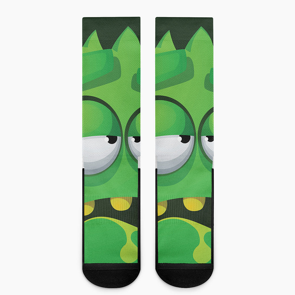 Halloween Frankenstein Face Print Crew Socks
