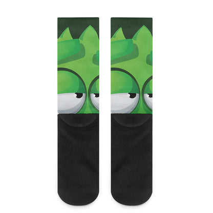 Halloween Frankenstein Face Print Crew Socks