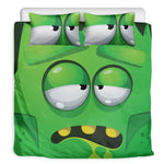Halloween Frankenstein Face Print Duvet Cover Bedding Set