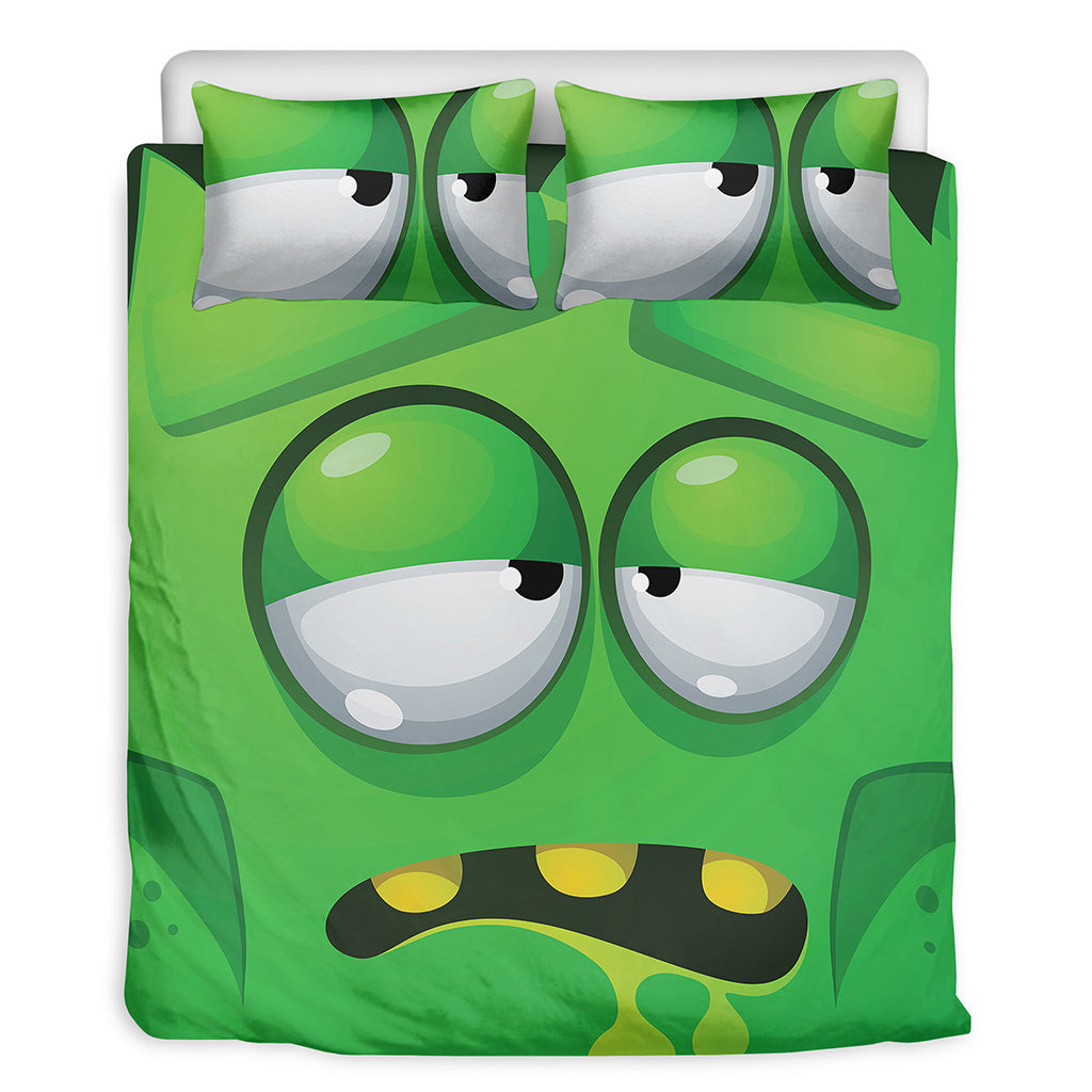 Halloween Frankenstein Face Print Duvet Cover Bedding Set