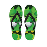Halloween Frankenstein Face Print Flip Flops