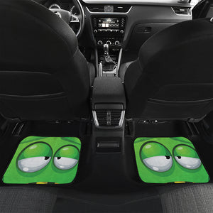 Halloween Frankenstein Face Print Front and Back Car Floor Mats