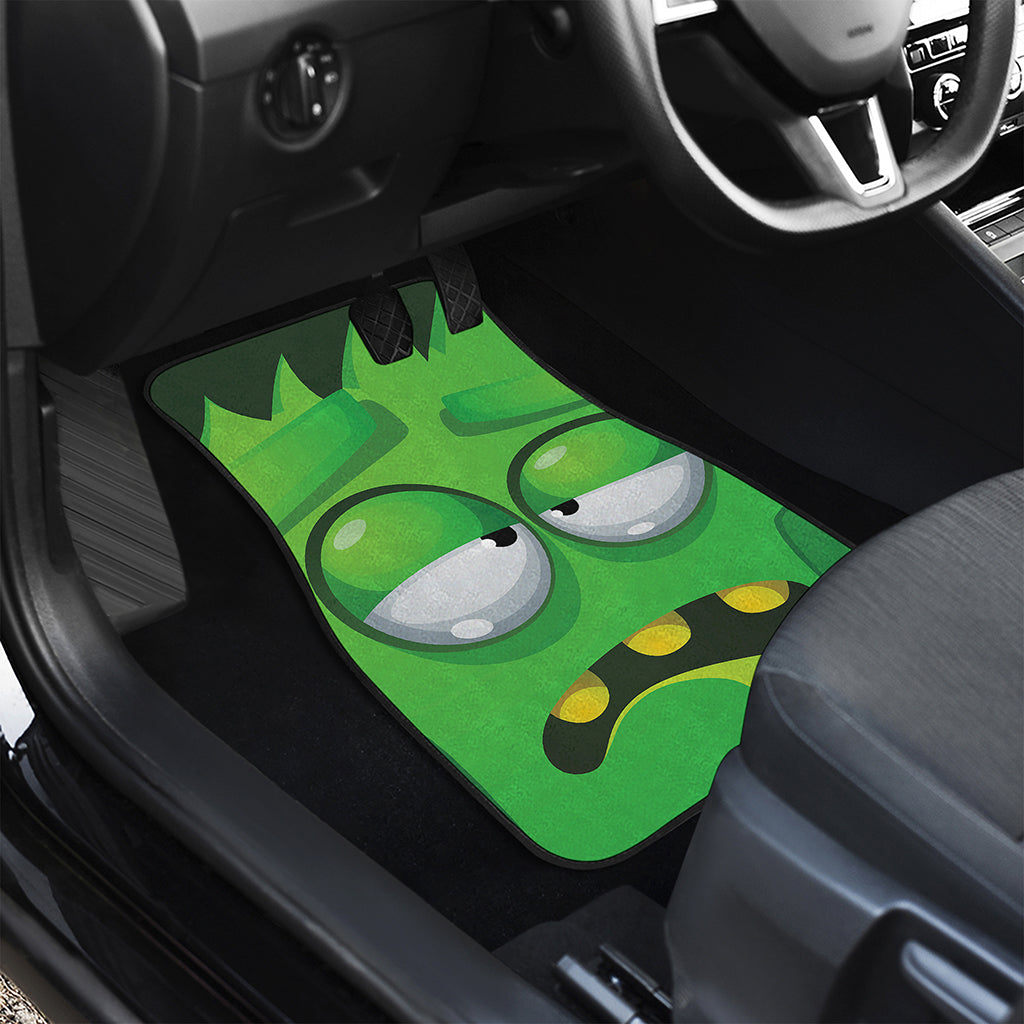 Halloween Frankenstein Face Print Front and Back Car Floor Mats