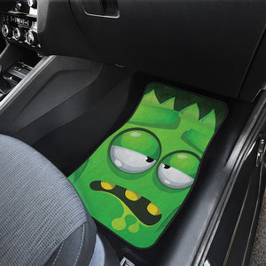 Halloween Frankenstein Face Print Front and Back Car Floor Mats