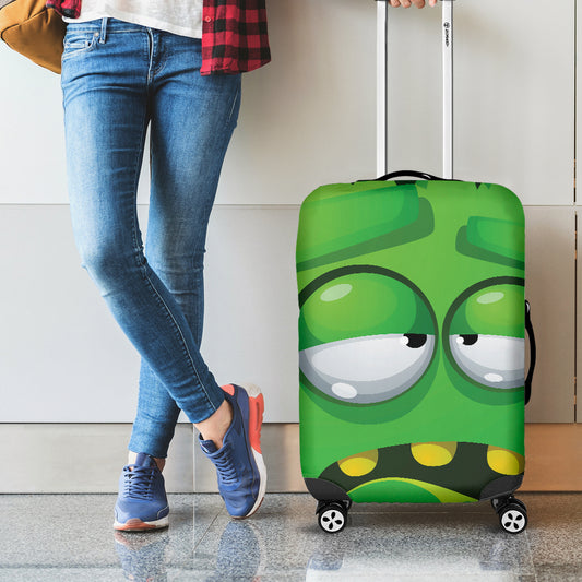 Halloween Frankenstein Face Print Luggage Cover
