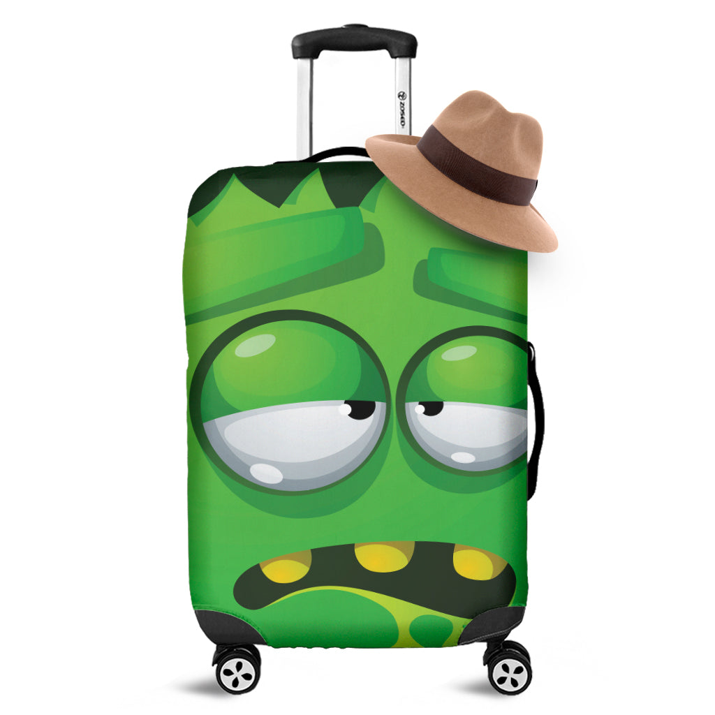 Halloween Frankenstein Face Print Luggage Cover