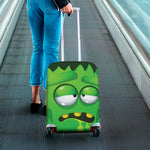 Halloween Frankenstein Face Print Luggage Cover