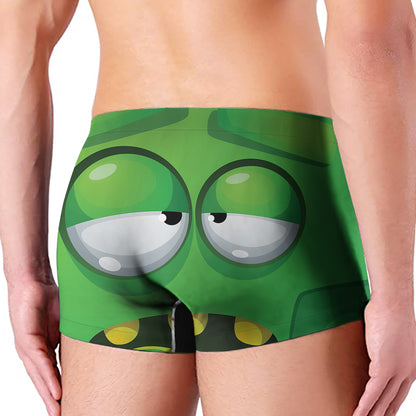 Halloween Frankenstein Face Print Men's Boxer Briefs