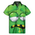 Halloween Frankenstein Face Print Men's Short Sleeve Shirt