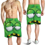 Halloween Frankenstein Face Print Men's Shorts