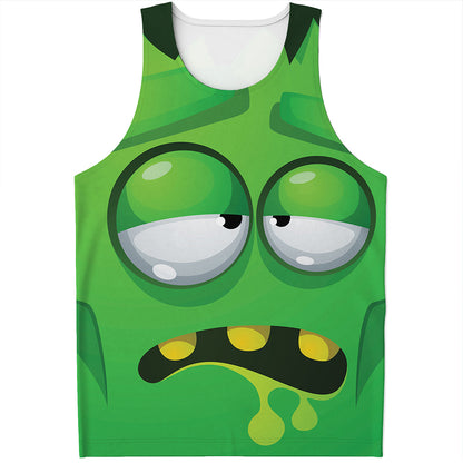 Halloween Frankenstein Face Print Men's Tank Top