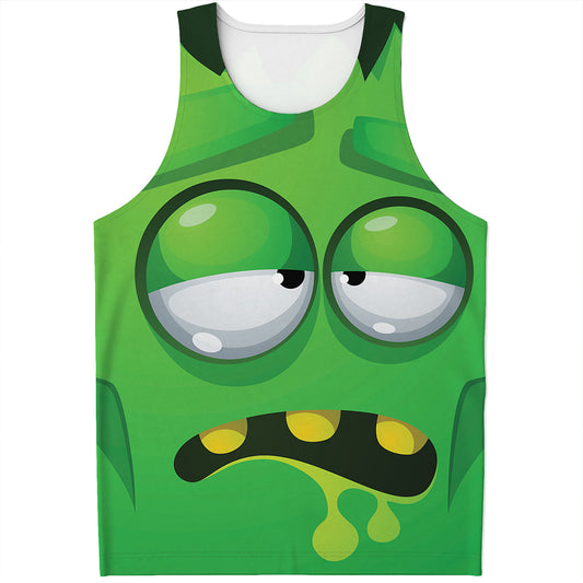 Halloween Frankenstein Face Print Men's Tank Top