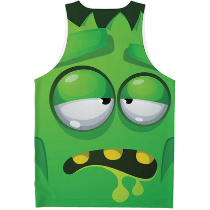 Halloween Frankenstein Face Print Men's Tank Top