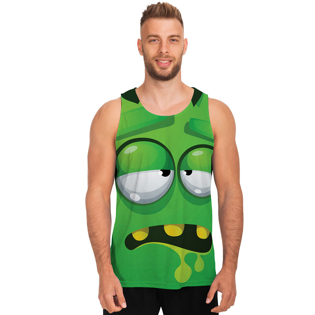 Halloween Frankenstein Face Print Men's Tank Top
