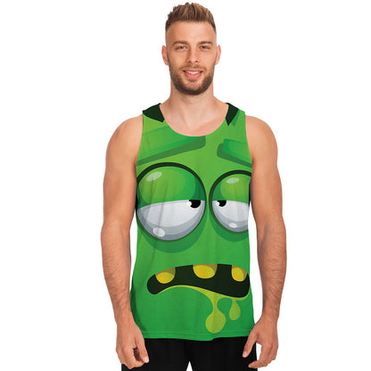 Halloween Frankenstein Face Print Men's Tank Top