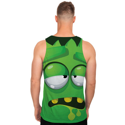 Halloween Frankenstein Face Print Men's Tank Top