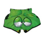 Halloween Frankenstein Face Print Muay Thai Boxing Shorts