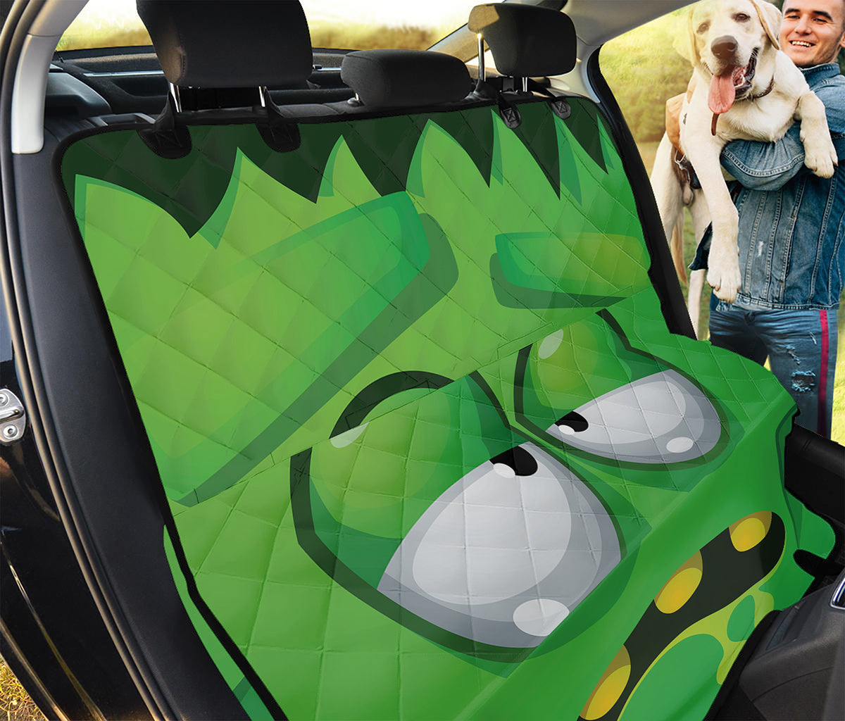 Halloween Frankenstein Face Print Pet Car Back Seat Cover