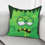 Halloween Frankenstein Face Print Pillow Cover