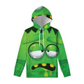 Halloween Frankenstein Face Print Pullover Hoodie