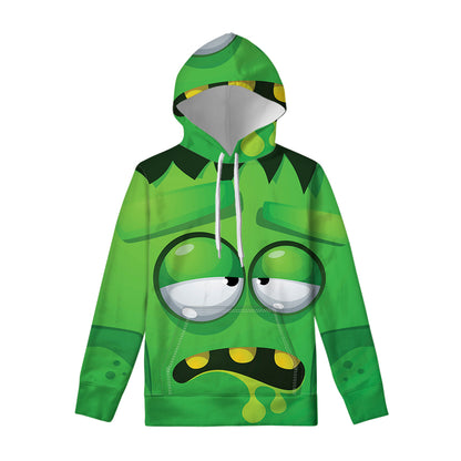 Halloween Frankenstein Face Print Pullover Hoodie