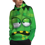 Halloween Frankenstein Face Print Pullover Hoodie