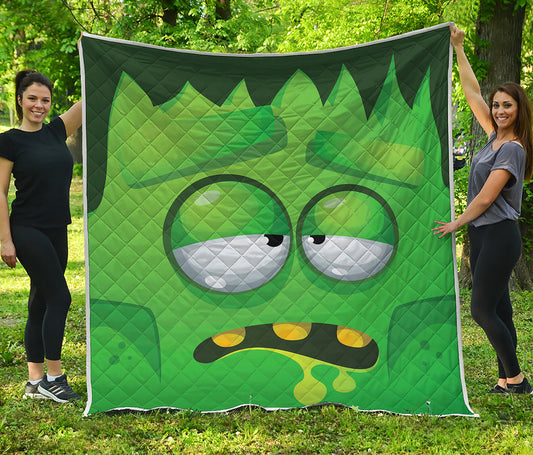 Halloween Frankenstein Face Print Quilt