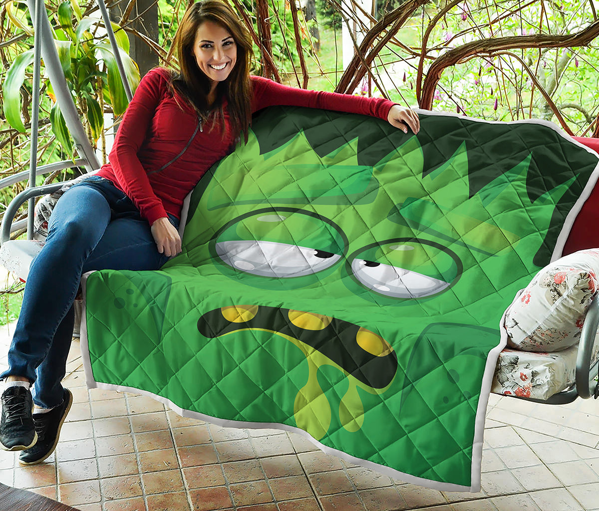 Halloween Frankenstein Face Print Quilt