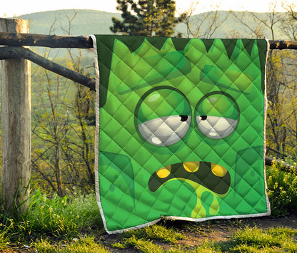 Halloween Frankenstein Face Print Quilt