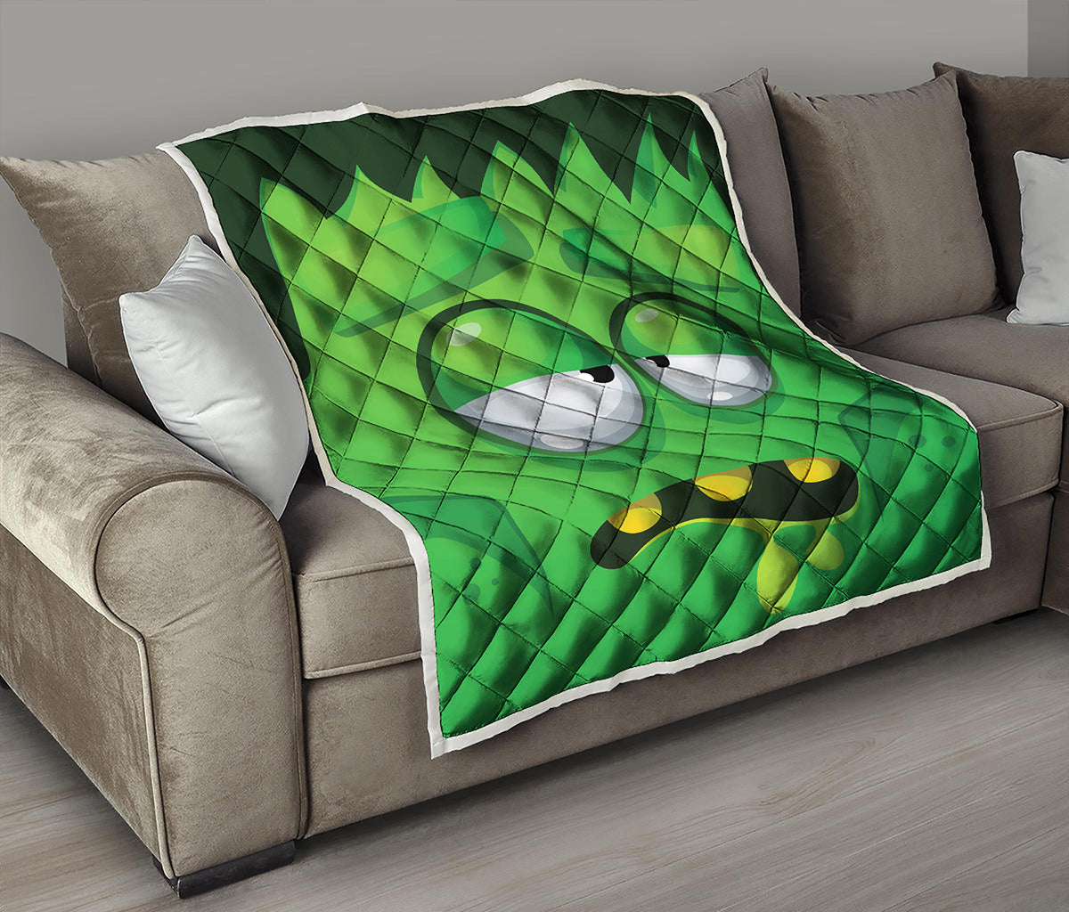 Halloween Frankenstein Face Print Quilt