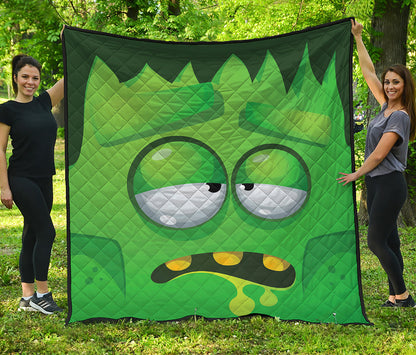 Halloween Frankenstein Face Print Quilt
