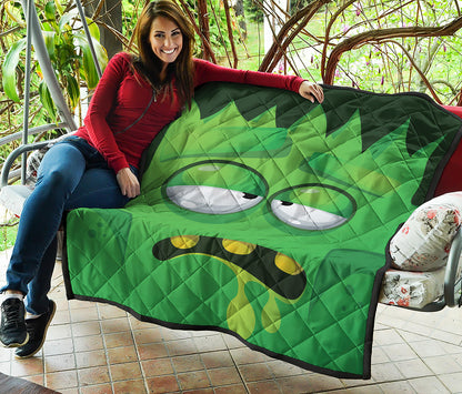 Halloween Frankenstein Face Print Quilt