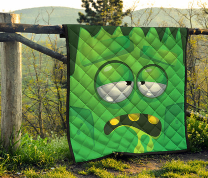 Halloween Frankenstein Face Print Quilt