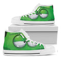 Halloween Frankenstein Face Print White High Top Sneakers