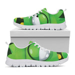 Halloween Frankenstein Face Print White Sneakers