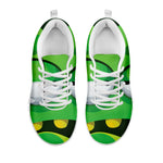 Halloween Frankenstein Face Print White Sneakers