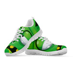 Halloween Frankenstein Face Print White Sneakers