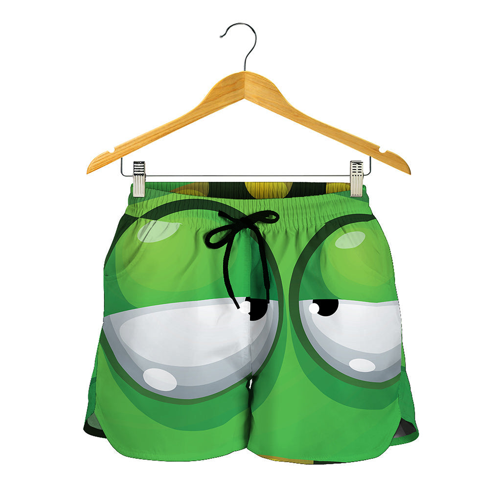 Halloween Frankenstein Face Print Women's Shorts