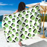 Halloween Frankenstein Pattern Print Beach Sarong Wrap